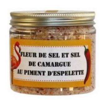 Fleur de sel et sel de Camargue au piment d’Espelette